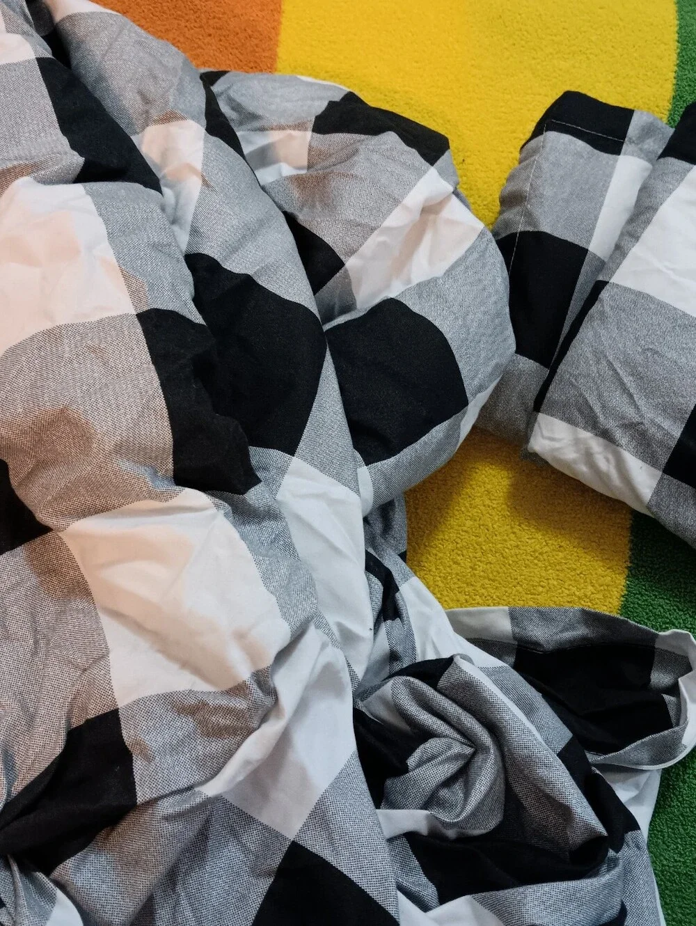 buffalo plaid queen duvet covrer set